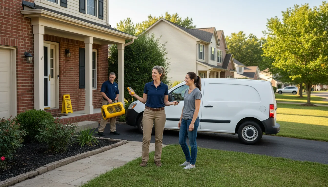 Residential water damage restoration in Colfax, NC